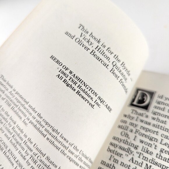 Vintage 80s Endless Quest Book - Hero of Washington Square #7 - Picture 6 of 8